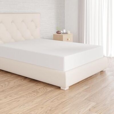 Amazon Basics Fitted Sheet - Katoenen jersey - Wit - 90 x 200 cm Amazon Basics Fitted Sheet - Katoenen jersey - Wit - 90 x 200 cm