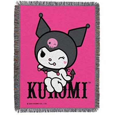 Northwest Geweven Tapestry Gooi Deken, 48" x 60", Kuromi So Sassy Northwest Geweven Tapestry Gooi Deken, 48" x 60", Kuromi So Sassy