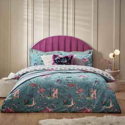 Furn. Athena Mythologisch Donsedekbedovertrek - Blauw Polycotton - Maat Double Furn. Athena Mythologisch Donsedekbedovertrek - Blauw Polycotton - Maat Double