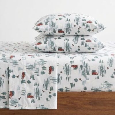 Eddie Bauer Boom Boerderij Flanel Sheet Set, Volledige Eddie Bauer Boom Boerderij Flanel Sheet Set, Volledige