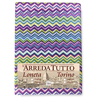 Italiaanse katoenen zigzag-bedspread - Woontextiel Italiaanse katoenen zigzag-bedspread - Woontextiel