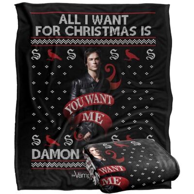 LOGOVISION The Vampire Diaries All I Want For Christmas Is Damon Salvatore Silky Touch Super Zachte Gooi Deken 152 X 127 Cm LOGOVISION The Vampire Diaries All I Want For Christmas Is Damon Salvatore Silky Touch Super Zachte Gooi Deken 152 X 127 Cm