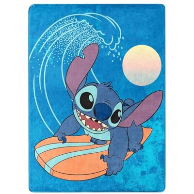 Northwest Gooi deken, polyester, Lilo & Stitch maakt golven, 46" x 60 Northwest Gooi deken, polyester, Lilo & Stitch maakt golven, 46" x 60