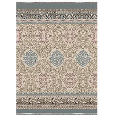 Bassetti Jacquard Plaid Piazza San Marco Beige 41, 100% katoen, grootte: 140cm x 190cm, 9314559 Bassetti Jacquard Plaid Piazza San Marco Beige 41, 100% katoen, grootte: 140cm x 190cm, 9314559