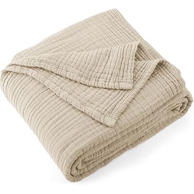 Carriediosa 100% Katoenen Mousseline Gooi Deken 70" X 80" Twin Size, 4-lagen Zomer Gaas Plaids voor Bed Bank, Zachte Lichtgewicht Ademende Linnen Dekens Sprei voor Volwassenen Het hele seizoen, Kaki Carriediosa 100% Katoenen Mousseline Gooi Deken 70" X 80" Twin Size, 4-lagen Zomer Gaas Plaids voor Bed Bank, Zachte Lichtgewicht Ademende Linnen Dekens Sprei voor Volwassenen Het hele seizoen, Kaki