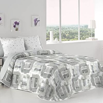 Fundeco Grijze Omkeerbare Geometrische Bedset Fundeco Grijze Omkeerbare Geometrische Bedset