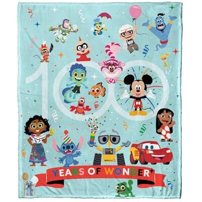 Northwest Disney 100 Silk Touch Gooi Deken, 50" x 60", Years of Wonder Northwest Disney 100 Silk Touch Gooi Deken, 50" x 60", Years of Wonder