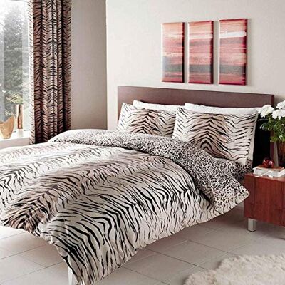 GC GAVENO CAVAILIA Gaveno Cavailia Luxe tijgerhuid bedset met dekbedovertrek en kussensloop, polyester katoen, bruin, tweepersoons GC GAVENO CAVAILIA Gaveno Cavailia Luxe tijgerhuid bedset met dekbedovertrek en kussensloop, polyester katoen, bruin, tweepersoons