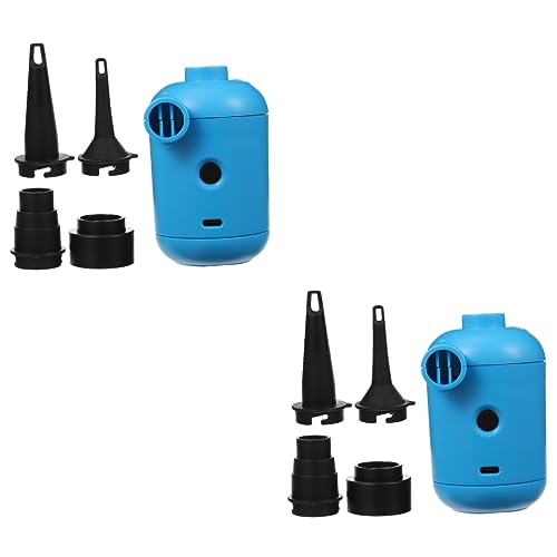 Zerodeko 2 Stuks Usb Elektrische Pomp Usb Luchtpomp Multi-luchtpomp Multi-air Inflator Elektrische Luchtpomp Pomp Voor Springkussens Draagbare Luchtpomp Mini Plastic Basketbal