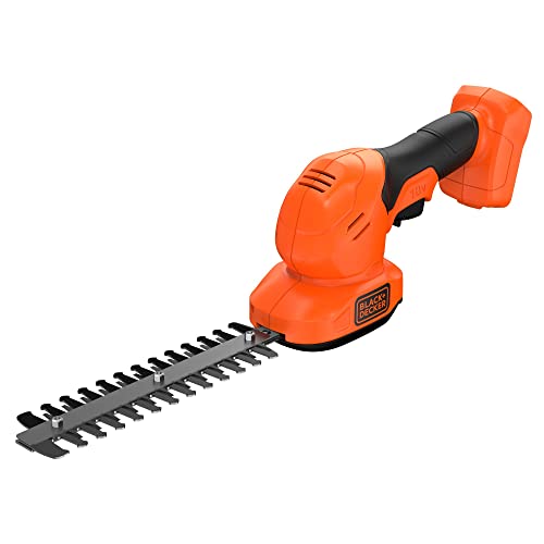 Black & Decker BCSS18B-XJ accu gras- en buxusschaarset BCSS18B (18V, 2in1 combi-apparaat, gereedschapsloze meswissel, looptijd ca. 60min, incl. buxusschaarmes, grasschaarmes) zwart/oranje,Meerkleurig