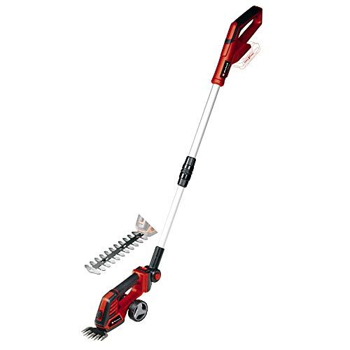 Einhell Accugras- en struikschaar GE-CG 18/100 Li T-Solo Power X-Change (Li-Ion, 18 V, telescoopsteel, maaibreedte grassnijblad 100 mm, struikschaarmes 200 mm, zonder accu en oplader)