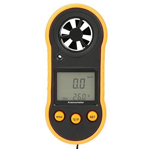 Vikye Digitale Anemometer, GM818 LCD Handheld Wind Snelheidsmeter voor Luchtsnelheid Meting van Huis, Kantoor, Auto, Airconditioning, Uitlaat Ventilator, Zeilboot, Navigatie