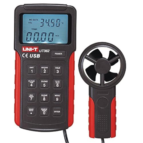 UNI-T UT360 Series Anemometers MAX, MIN, Real-time 2044 sets data storage Wind count measurement 0.001~9999 x 100