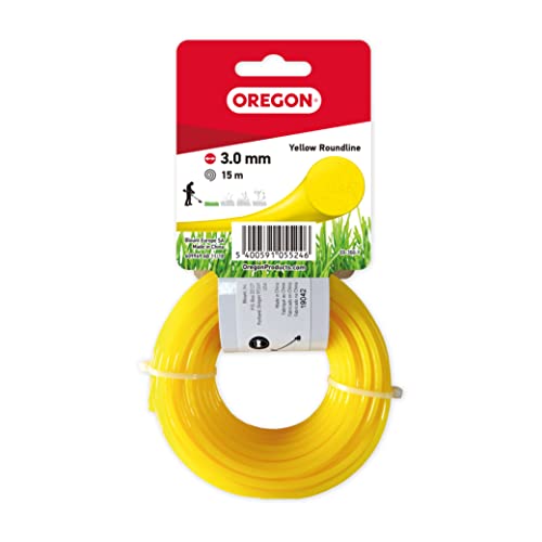 Oregon 69-368-Y grastrimmerdraad/draad voor grastrimmer en bosmaaier, 3,0 mm x 15 m, geel