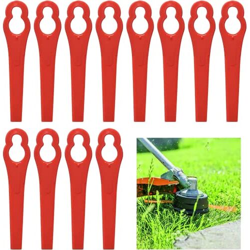 VOSSOT 100 stuks grastrimmers, kunststof, grastrimmer, mes, kunststof reservemesjes, trimmer, accessoires, gazononderhoud