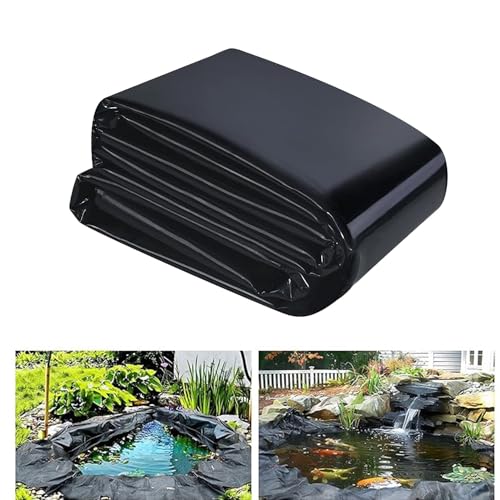 Yidelchon Vijverfolie, 0,12 Mm HDPE Vijverfolie 1x1m 2x3m 4x6m 3x5m 7x8m 10x15m Vijverfolies Voor Buitenvijvers, Vijverfolies Voor Koi, Vissen, Watertuin, Fontein, Waterval (Size : 4x6m/13x20ft)