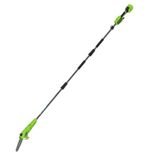Greenworks 24V 8in Snoerloze Stokzaag, 2,68m Lange Steelsnoeier, 20cm Elektrische Mini-Kettingzaag met Automatische Olietoevoer, Kettingsnelheid van 6,7 m/s, Alleen Gereedschap Greenworks 24V 8in Snoerloze Stokzaag, 2,68m Lange Steelsnoeier, 20cm Elektrische Mini-Kettingzaag met Automatische Olietoevoer, Kettingsnelheid van 6,7 m/s, Alleen Gereedschap
