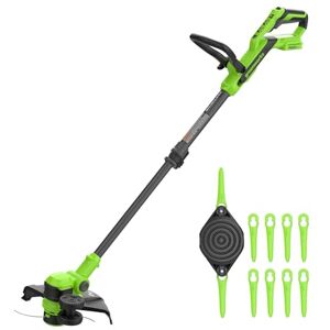Greenworks 24V Borstelloze Grastrimmer Gen2 2-in-1 voor Kleine tot Middelgarde Tuinen, 30 cm Snijbreedte, Inclusief 10 Kunststof Bladen zonder Accu en Lader, Groen ST3002 Greenworks 24V Borstelloze Grastrimmer Gen2 2-in-1 voor Kleine tot Middelgarde Tuinen, 30 cm Snijbreedte, Inclusief 10 Kunststof Bladen zonder Accu en Lader, Groen ST3002