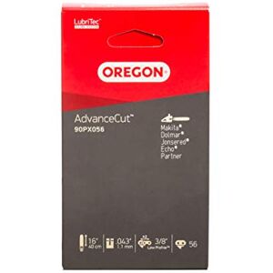 Oregon 90PX056E AdvanceCut Kettingzaagketting voor 16 inch (40 cm) rail, 56 aandrijfschakels, compatibel met Makita, Dolmar, Sterwins en meer Oregon 90PX056E AdvanceCut Kettingzaagketting voor 16 inch (40 cm) rail, 56 aandrijfschakels, compatibel met Makita, Dolmar, Sterwins en meer