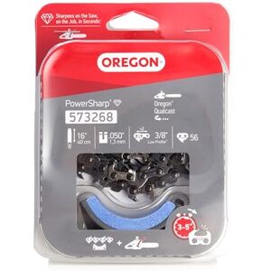 Oregon PowerSharp CS300 kettingzaagketting 573268, zaagketting met 3/8 „, .050" (1,3 mm) meter, 56 aandrijfschakels voor 16-inch bar, lage kickback kettingzaagkettingen, past CS300, Qualcast YT4353-02 Kettingzagen Oregon PowerSharp CS300 kettingzaagketting 573268, zaagketting met 3/8 „, .050" (1,3 mm) meter, 56 aandrijfschakels voor 16-inch bar, lage kickback kettingzaagkettingen, past CS300, Qualcast YT4353-02 Kettingzagen