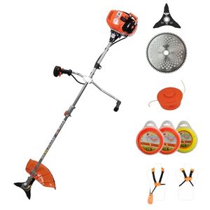 RURIS POWER FOR NATURE RURIS Thermische bosmaaier DAC 311fr motor TEZ 52cc, 3pk, 2-takt, breedte 250 mm, set inclusief harnas, 2 schijven, kop en snijdraden, voor tuin en grastrimmer RURIS POWER FOR NATURE RURIS Thermische bosmaaier DAC 311fr motor TEZ 52cc, 3pk, 2-takt, breedte 250 mm, set inclusief harnas, 2 schijven, kop en snijdraden, voor tuin en grastrimmer