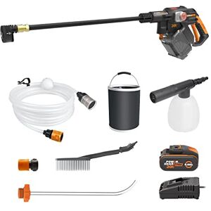 WORX Nitro WG633E.1 professionele Hydroshot accu-hogedrukreiniger 20V, terrasreiniging en autoreiniging, max. 56 bar, 220L/H, met accessoires, PowerShare 4,0 Ah accu & oplader WORX Nitro WG633E.1 professionele Hydroshot accu-hogedrukreiniger 20V, terrasreiniging en autoreiniging, max. 56 bar, 220L/H, met accessoires, PowerShare 4,0 Ah accu & oplader