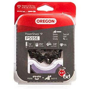 Oregon PS55E PowerSharp Kettingzaagketting met slijpsteen, 55 schakels Oregon PS55E PowerSharp Kettingzaagketting met slijpsteen, 55 schakels