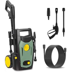 Avilia Hogedrukreiniger met koud water, 1200 W, met wielen, druk 100 bar, 6,5 l/min, perfect voor het reinigen van auto, motorfiets en fiets, 5 m lange elektrische kabel Avilia Hogedrukreiniger met koud water, 1200 W, met wielen, druk 100 bar, 6,5 l/min, perfect voor het reinigen van auto, motorfiets en fiets, 5 m lange elektrische kabel