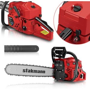 STAKMANN 2-takt benzine-kettingzaag, lemmet 50 cm, Easy Start en veiligheidsschakelaar, motorzaag voor tuin, werk, nauwkeurig zagen van hout en takken met ergonomische handgreep (52 cc) STAKMANN 2-takt benzine-kettingzaag, lemmet 50 cm, Easy Start en veiligheidsschakelaar, motorzaag voor tuin, werk, nauwkeurig zagen van hout en takken met ergonomische handgreep (52 cc)