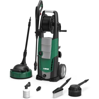 Lavor Galaxy 180 Hogedrukreiniger 180 bar max., 2500 W, 510 l/u max., oppervlaktereiniger met grote werkbreedte, roterende en vaste borstel, turbo- en variojet-mondstuk, 8 m slang Lavor Galaxy 180 Hogedrukreiniger 180 bar max., 2500 W, 510 l/u max., oppervlaktereiniger met grote werkbreedte, roterende en vaste borstel, turbo- en variojet-mondstuk, 8 m slang