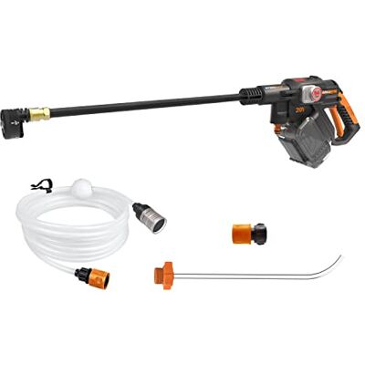 WORX Nitro HydroShot WG633E 20V High-Flow Draadloze Draagbare Hogedrukreiniger Power Washer met borstelloze motor tot 56 bar druk Multi-Spray Nozzle & accessoires (alleen gereedschap geen batterij of WORX Nitro HydroShot WG633E 20V High-Flow Draadloze Draagbare Hogedrukreiniger Power Washer met borstelloze motor tot 56 bar druk Multi-Spray Nozzle & accessoires (alleen gereedschap geen batterij of