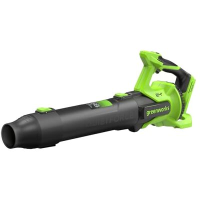 Greenworks 24V Accu Bladblazer, Brushless Motor, 209 km/u, 14,58 m³/min, QUIETFORCE Technologie, Variabele Snelheid, Cruise Control, Incl. Blaasmond – Zonder Accu en Lader BL24515A1 Greenworks 24V Accu Bladblazer, Brushless Motor, 209 km/u, 14,58 m³/min, QUIETFORCE Technologie, Variabele Snelheid, Cruise Control, Incl. Blaasmond – Zonder Accu en Lader BL24515A1