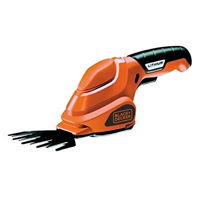 Black & Decker GSL200 Accugrasschaar (3,6 V Li-Ion, compacte gazonschaar voor gazononderhoud, acculooptijd ca. 45 min, inschakelblokkering, incl. laadstation met oplaadkabel, led-laadindicator) Black & Decker GSL200 Accugrasschaar (3,6 V Li-Ion, compacte gazonschaar voor gazononderhoud, acculooptijd ca. 45 min, inschakelblokkering, incl. laadstation met oplaadkabel, led-laadindicator)