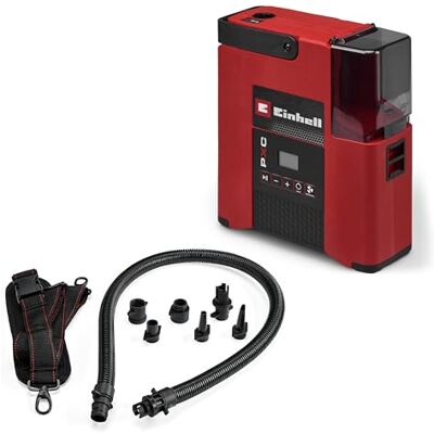 Einhell SUPPERO 18/380 PXC Accu-SUP-pomp (18 V, opblazen + deflatie, max. 1,38 bar/20 psi, max. 380 l/min, autostop, draagriem, incl. 7 adapters, zonder accu) Einhell SUPPERO 18/380 PXC Accu-SUP-pomp (18 V, opblazen + deflatie, max. 1,38 bar/20 psi, max. 380 l/min, autostop, draagriem, incl. 7 adapters, zonder accu)