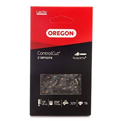 Oregon 21BPX ControlCut Kettingzaagketting voor 18 inch (45 cm) rail, 76 aandrijfschakels, compatibel met Stihl, Husqvarna, Dolmar, Efco en meer Oregon 21BPX ControlCut Kettingzaagketting voor 18 inch (45 cm) rail, 76 aandrijfschakels, compatibel met Stihl, Husqvarna, Dolmar, Efco en meer