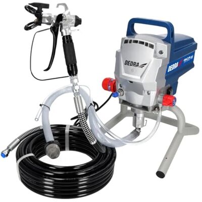 Dedra hydrodynamische verfspuit, krachtig 950 W, verlengstuk, 2 l/min, 15 m slang, spuitpistool met 517-sproeier, incl. verfspuitpistool en sproeier, 227 bar, IP20-beschermingssysteem. Dedra hydrodynamische verfspuit, krachtig 950 W, verlengstuk, 2 l/min, 15 m slang, spuitpistool met 517-sproeier, incl. verfspuitpistool en sproeier, 227 bar, IP20-beschermingssysteem.