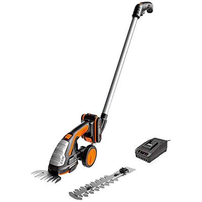 WORX 18 V (20 V MAX) accu gras- en struikschaar WG801E.3, PowerShare, heggenschaar gazonschaar 12 cm struiktrimmer, 10 cm grasmes, telescopische steel gazonkantenschaar WORX 18 V (20 V MAX) accu gras- en struikschaar WG801E.3, PowerShare, heggenschaar gazonschaar 12 cm struiktrimmer, 10 cm grasmes, telescopische steel gazonkantenschaar