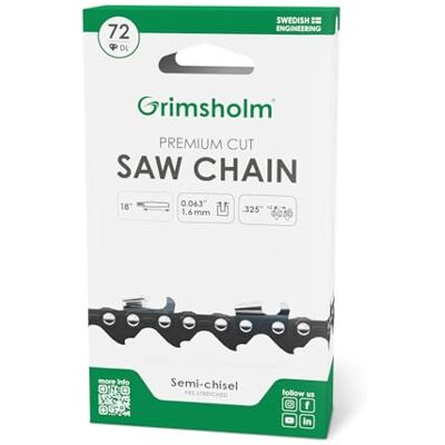 Grimsholm Green Zaagketting Premium Cut 72 DL .325" .063"/1,6 mm Grimsholm Green Zaagketting Premium Cut 72 DL .325" .063"/1,6 mm