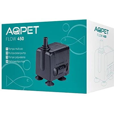 AQPET Flow 450 Dompelpomp voor aquaria met instelbaar debiet max. 450 l/h AQPET Flow 450 Dompelpomp voor aquaria met instelbaar debiet max. 450 l/h