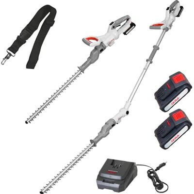 IKRA 2in1 accu-telescoop heggenschaar ICPH 2050, incl. 2 accu’s & snellader Geschikt voor normale heggen of met telescoopfunctie, voor hoge heggen, incl. schouderriem, 20 volt accu-serie van IKRA 2in1 accu-telescoop heggenschaar ICPH 2050, incl. 2 accu’s & snellader Geschikt voor normale heggen of met telescoopfunctie, voor hoge heggen, incl. schouderriem, 20 volt accu-serie van