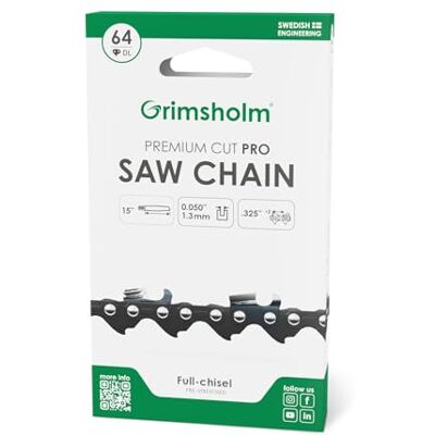 Grimsholm Green Zaagketting Premium Cut Pro 64 DL .325" .050"/1,3 mm Grimsholm Green Zaagketting Premium Cut Pro 64 DL .325" .050"/1,3 mm