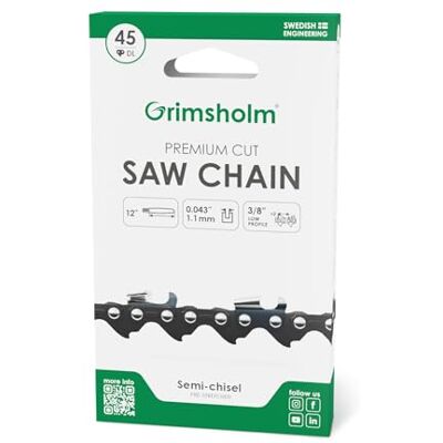 Grimsholm Green Zaagketting Premium Cut 45 DL, 3/8" .043"/1.1 mm Grimsholm Green Zaagketting Premium Cut 45 DL, 3/8" .043"/1.1 mm