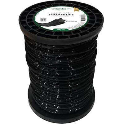 Grimsholm Green Trimmerdraad, Stervormig, Zwart, 3,3 mm, 200 m Grimsholm Green Trimmerdraad, Stervormig, Zwart, 3,3 mm, 200 m
