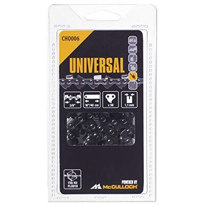 Universal GM577615106 ketting 16 "/ 40cm 3/8" 56TG, CHO006: zaagketting voor kettingzaag, uitstekende scherpte, gemakkelijk onderhoud Universal GM577615106 ketting 16 "/ 40cm 3/8" 56TG, CHO006: zaagketting voor kettingzaag, uitstekende scherpte, gemakkelijk onderhoud