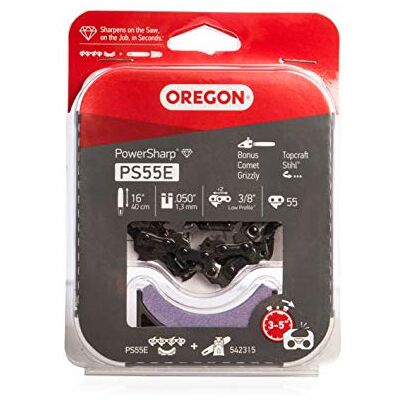 Oregon PS55E PowerSharp Kettingzaagketting met slijpsteen, 55 schakels Oregon PS55E PowerSharp Kettingzaagketting met slijpsteen, 55 schakels
