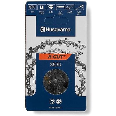 Husqvarna X-Cut S83G 24 Inch Halve Beitel Kettingzaag Ketting, 3/8" Pitch, .050 Gauge Husqvarna X-Cut S83G 24 Inch Halve Beitel Kettingzaag Ketting, 3/8" Pitch, .050 Gauge