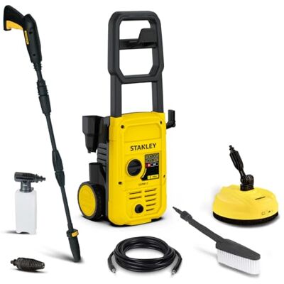 Stanley SXPW17P hogedrukreiniger 1700 W, 130 bar, 450 l/u, met vloerwisser en vaste borstel, voor auto en buiten thuis Stanley SXPW17P hogedrukreiniger 1700 W, 130 bar, 450 l/u, met vloerwisser en vaste borstel, voor auto en buiten thuis