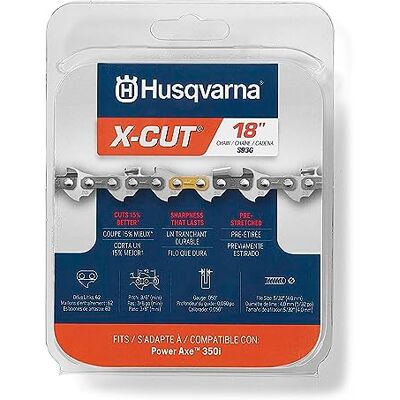Husqvarna X-Cut S93G Kettingzaagketting, 18 inch, 3/8 "pitch, 50" gauge, 62 aandrijvingen, 350i kettingzaag ketting vervanging Husqvarna X-Cut S93G Kettingzaagketting, 18 inch, 3/8 "pitch, 50" gauge, 62 aandrijvingen, 350i kettingzaag ketting vervanging