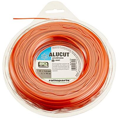 Ratioparts Maaidraad ALUCUT 1,6 mm 91 m trimmerdraad 6-kant nylondraad Ratioparts Maaidraad ALUCUT 1,6 mm 91 m trimmerdraad 6-kant nylondraad