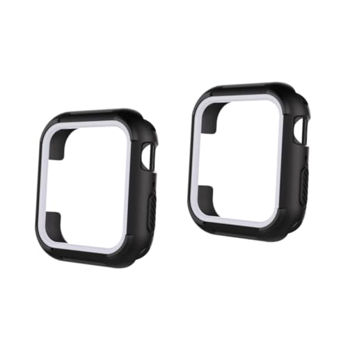 BESTonZON 2Pcs Horloge Protector Case Het Horloge Horloge Horloge Edged Case Horloge Bumper Frame Waaks Horloge Frame Cover Waches Deauther Horloge Horloges Tpu Horloge Case Screen